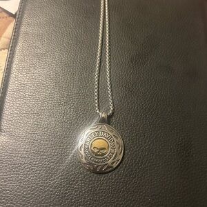 Harley-Davidson Silver and Gold Jewelry Pendant